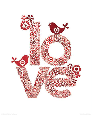Pyramid Valentina Ramos Red Love Kunstdruk 40x50cm | Yourdecoration.nl