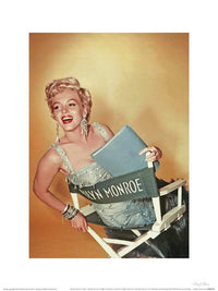 Pyramid Marilyn Monroe Gold Kunstdruk 30x40cm | Yourdecoration.nl