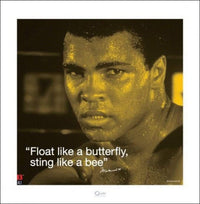 Pyramid Muhammad Ali iQuote Sting Like a Bee Kunstdruk 40x40cm | Yourdecoration.nl