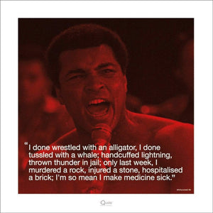 Pyramid Muhammad Ali iQuote Sick Kunstdruk 40x40cm | Yourdecoration.nl