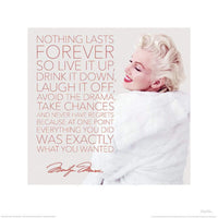 Pyramid Marilyn Monroe Nothing Lasts Forever Kunstdruk 40x40cm | Yourdecoration.nl
