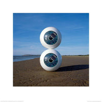Pyramid Pink Floyd Pulse Eyeballs Kunstdruk 40x40cm | Yourdecoration.nl