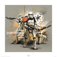 Pyramid Star Wars Rogue One Stormtroopers Profile Kunstdruk 40x40cm | Yourdecoration.nl