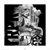 Pyramid Star Wars Rogue One Stormtrooper Smoke Kunstdruk 40x40cm | Yourdecoration.nl
