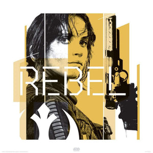 Pyramid Star Wars Rogue One Jyn Rebel Kunstdruk 40x40cm | Yourdecoration.nl