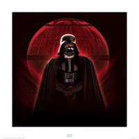 Pyramid Star Wars Rogue One Darth Vader and Death Star Kunstdruk 40x40cm | Yourdecoration.nl