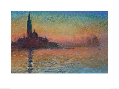 Pyramid Monet Sunset in Venice Kunstdruk 60x80cm | Yourdecoration.nl