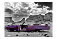 Artgeist Retro Auto op de Colorado Desert Vlies Fotobehang | Yourdecoration.nl