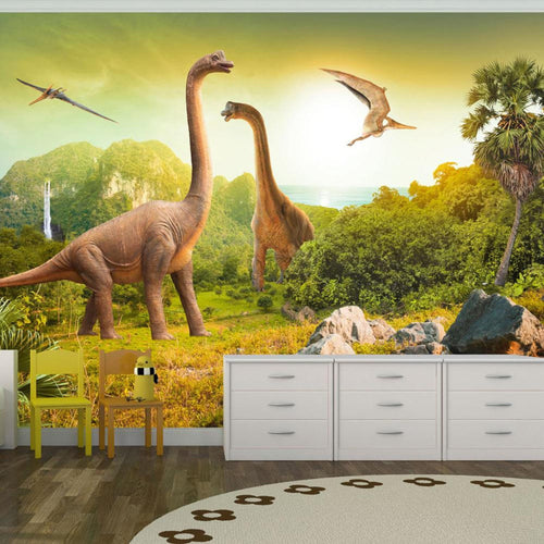 Artgeist Dinosaurs Vlies Fotobehang Sfeer | Yourdecoration.nl