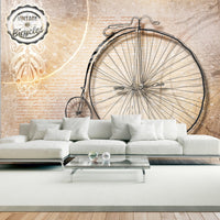Fotobehang - Vintage Bicycles Sepia - Vliesbehang