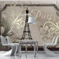 Fotobehang - Vintage Paris Gold - Vliesbehang