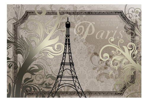 Fotobehang - Vintage Paris Gold - Vliesbehang
