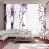 Fotobehang - Parade of Orchids in Violet - Vliesbehang