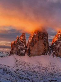 Wizard+Genius Mountain Peaks In Italy Vlies Fotobehang 192x260cm 4 banen | Yourdecoration.nl