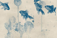 Wizard+Genius Blue Fish Vlies Fotobehang 384x260cm 8 banen | Yourdecoration.nl