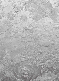 Wizard+Genius Silver Flowers Vlies Fotobehang 192x260cm 4 banen | Yourdecoration.nl