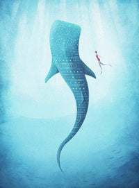 Wizard+Genius The Whale Shark Vlies Fotobehang 192x260cm 4 banen | Yourdecoration.nl