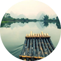 Wizard+Genius Raft Trip in China Vlies Fotobehang 140x140cm rond | Yourdecoration.nl