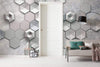 Komar Hexagon Concrete Vlies Fotobehang 400x250cm 4 banen Sfeer | Yourdecoration.nl