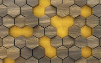 Komar Woodcomb Olive Vlies Fotobehang 400x250cm 4 banen | Yourdecoration.nl