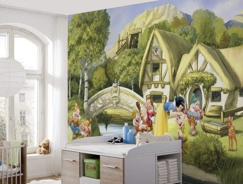 Komar Snow White Fotobehang 368x254cm 8 delig Sfeer | Yourdecoration.nl