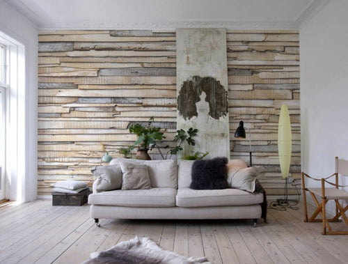 Komar Whitewashed Wood Fotobehang 368x254cm | Yourdecoration.nl