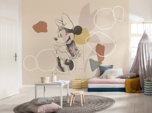 Komar Vlies Fotobehang Iadx7 047 Minnie Soft Shapes Interieur | Yourdecoration.nl