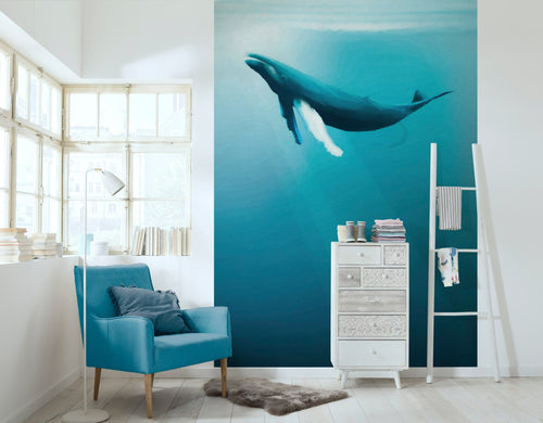 Komar Vlies Fotobehang Iax4 0045 Artsy Humpback Whale Interieur | Yourdecoration.nl