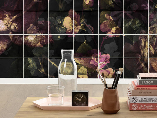 Komar Vlies Fotobehang Inx8 080 Tiles Flowers Details | Yourdecoration.nl