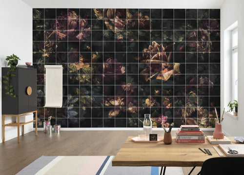 Komar Vlies Fotobehang Inx8 080 Tiles Flowers Interieur | Yourdecoration.nl