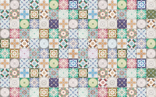 Komar Marrakech Mosaik Vlies Fotobehang 400x250cm 4 banen | Yourdecoration.nl