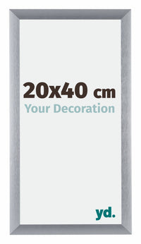 Tucson Aluminium Fotolijst 20x40cm Zilver Geborsteld Voorzijde Maat | Yourdecoration.nl