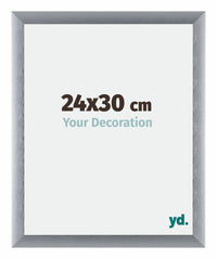 Tucson Aluminium Fotolijst 24x30cm Zilver Geborsteld Voorzijde Maat | Yourdecoration.nl