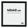 Tucson Aluminium Fotolijst 40x40cm Zwart Geborsteld Voorzijde Maat | Yourdecoration.nl
