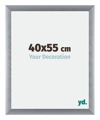 Tucson Aluminium Fotolijst 40x55cm Zilver Geborsteld Voorzijde Maat | Yourdecoration.nl