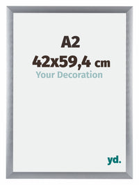 Tucson Aluminium Fotolijst 42x59 4cm A2 Zilver Geborsteld Voorzijde Maat | Yourdecoration.nl