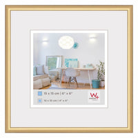 Walther Design New Lifestyle Kunststof Fotolijst 15x15cm Goud Voorzijde | Yourdecoration.nl
