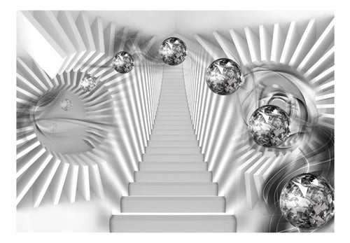 Fotobehang - Silver Stairs - Vliesbehang