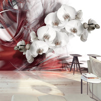 Fotobehang - Orchid in Red - Vliesbehang