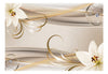Fotobehang - Lilies and the Gold Spirals - Vliesbehang