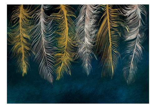 Fotobehang - Gilded Feathers - Vliesbehang