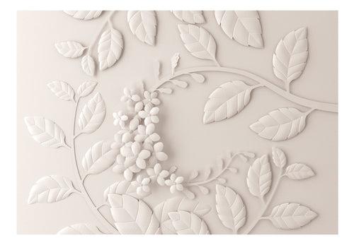 Fotobehang - Paper Flowers Cream - Vliesbehang