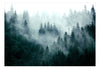 Fotobehang - Mountain Forest Dark Green - Vliesbehang