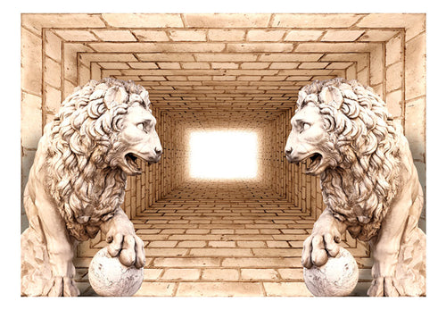 Fotobehang - Mystery of Lions - Vliesbehang