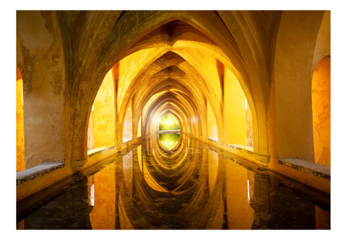 Fotobehang - The Golden Corridor - Vliesbehang