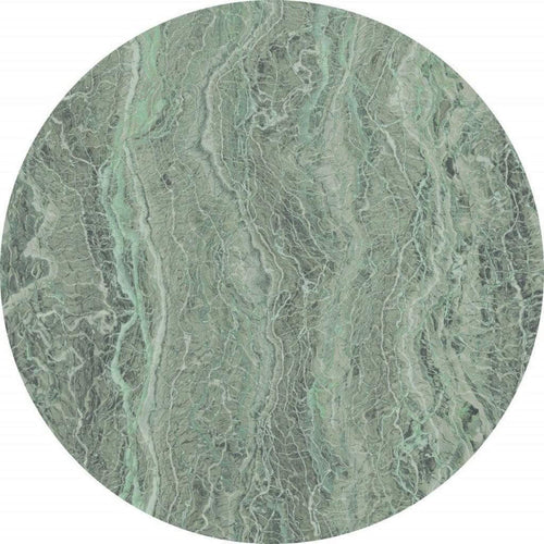 Komar Green Marble Fotobehang 125x125cm Rond | Yourdecoration.nl