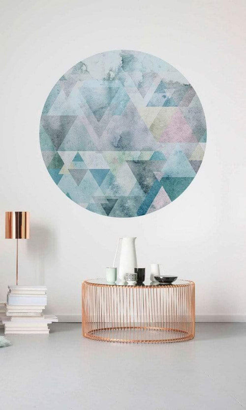 Komar Blueprism Fotobehang 125x125cm Rond Sfeer | Yourdecoration.nl