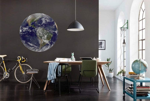 Komar Earth Fotobehang 125x125cm Rond Sfeer | Yourdecoration.nl