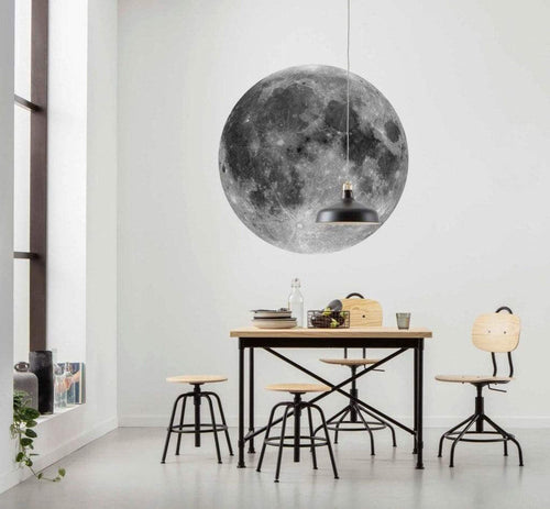 Komar Moon Fotobehang 125x125cm Rond Sfeer | Yourdecoration.nl