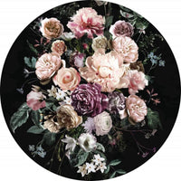 Komar Enchanted Flowers Fotobehang 125x125cm Rond | Yourdecoration.nl
